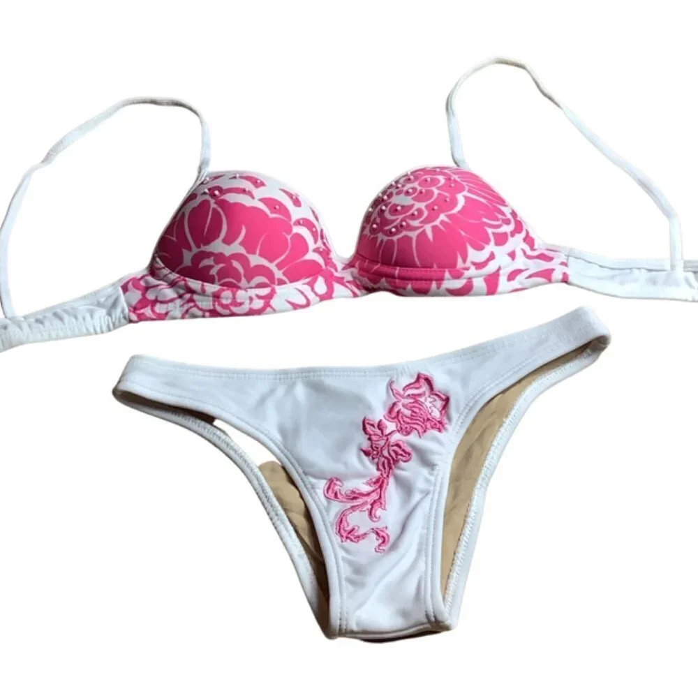Recco brazilian bikini Angel White & Pink